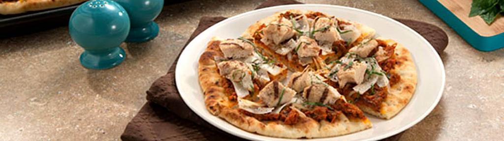 Pesto Chicken Flatbread Pizza Recipe