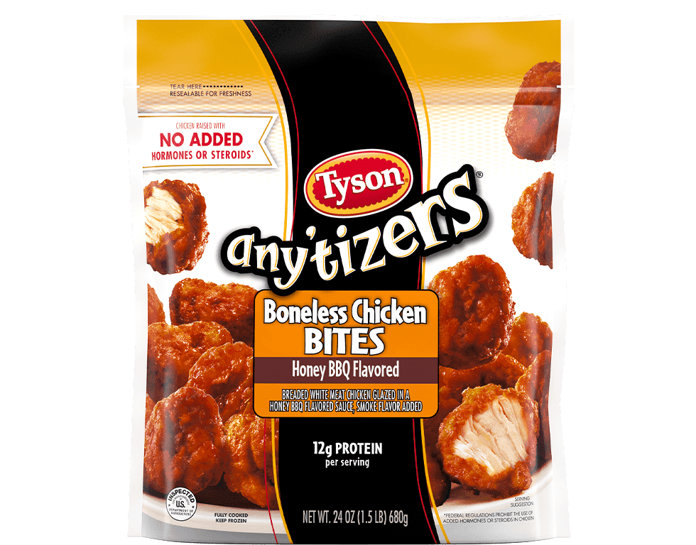 Any'tizers® Honey BBQ Flavored Boneless Chicken Bites